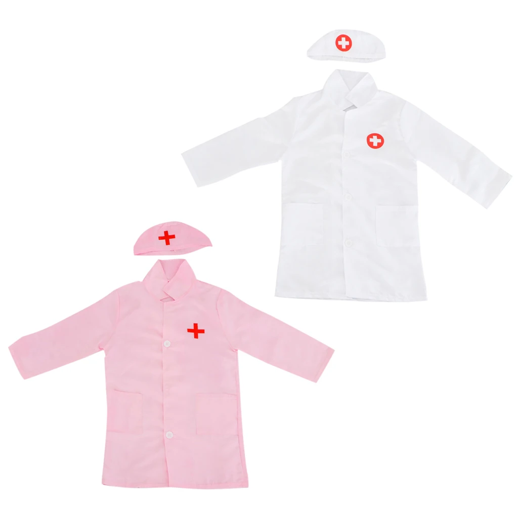 Kids Lab Coat Children Cotton Uniforms Scientist Doctor / Nurse Role Play Costume Dress-up