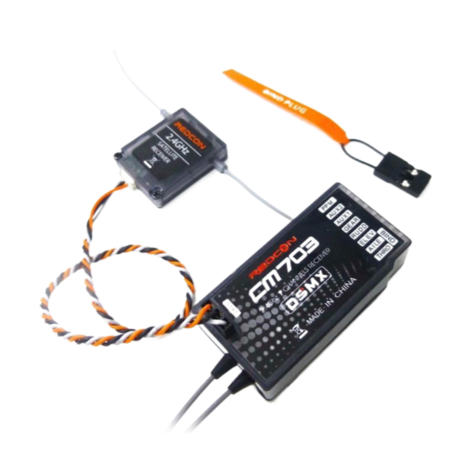 7CH CM703 DSM2/DSM-X Receiver PPM/PWM for Radio Controller DX6I DX9 DEVO10