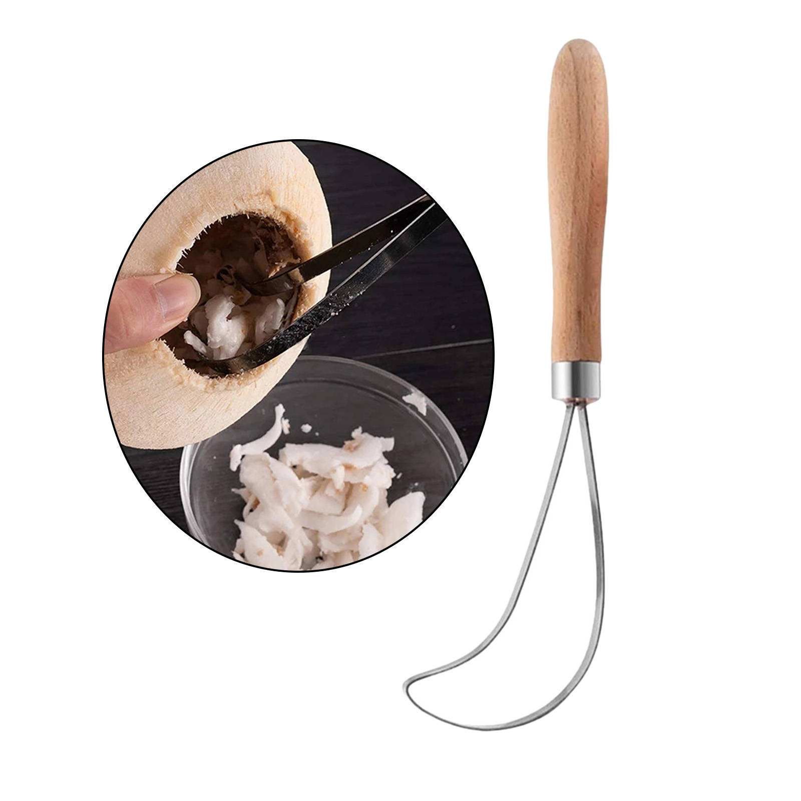Handheld Coconut Shaver, Clean Practical Portable Metal Scaler Sculpting Tools, Slicer for Kitchen Sculpture Coconut Pottery