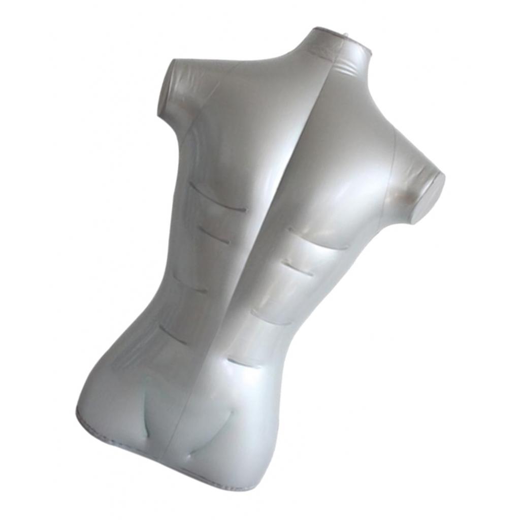 PVC 28.35'' Inflatable Adult Male Mannequin Bust Top Display Dummy Models