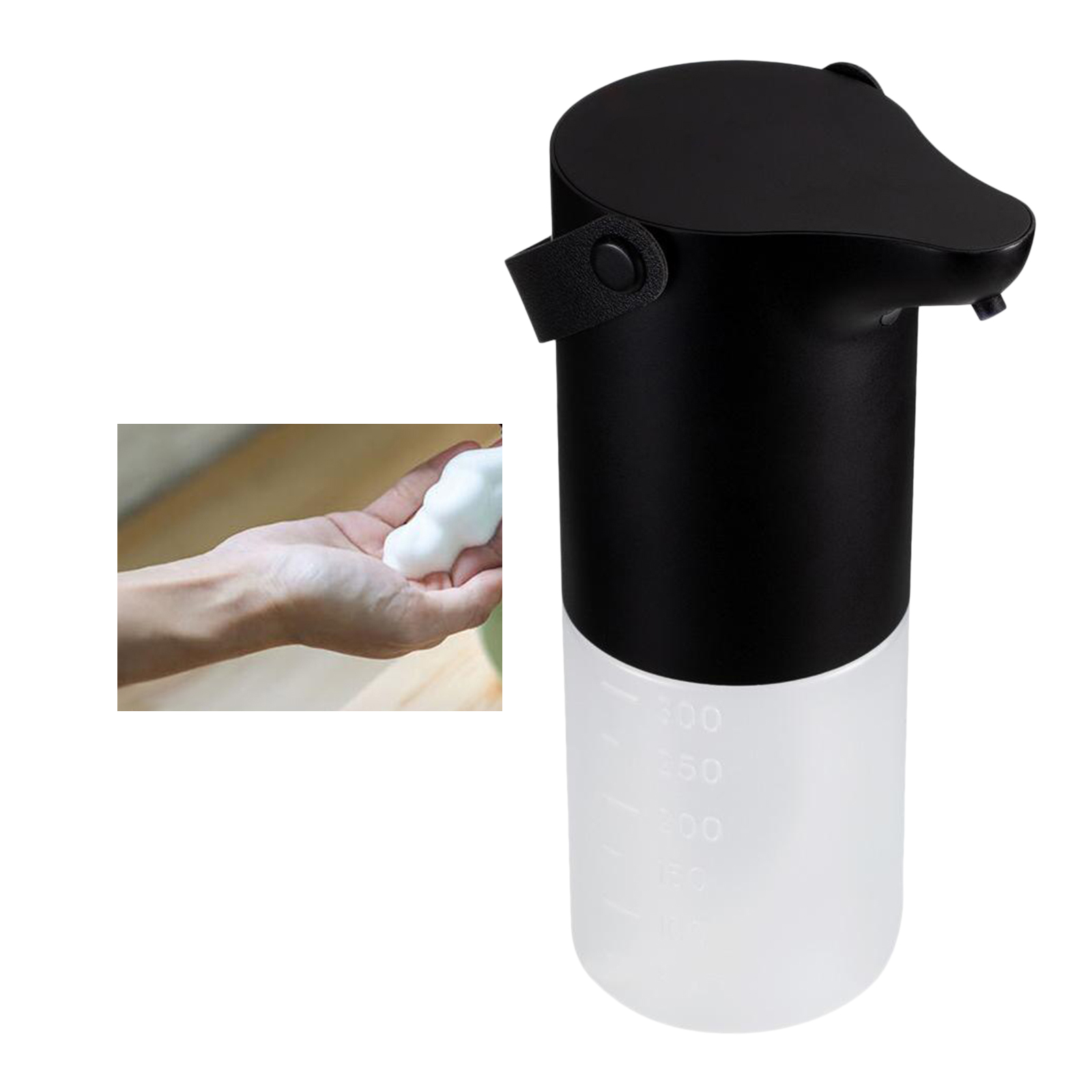 400ml Touchless High Capacity Battery Operated Automatic Soap Dispenser with Infrared Motion Sensor Waterproof for Bathroom