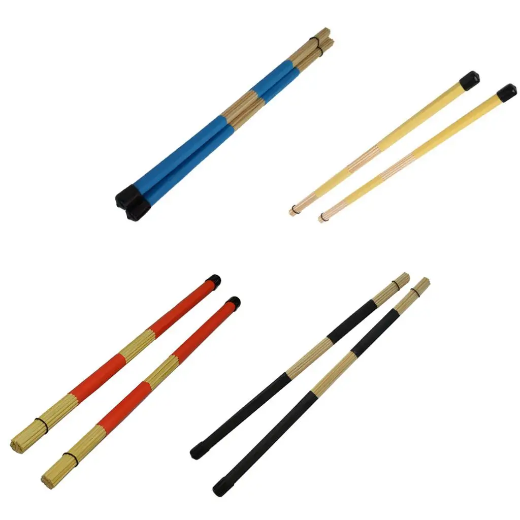 40cm Jazz Rod Drum Brush Drum Sticks Drumsticks Set Percussion Instrument Parts 4 Colors