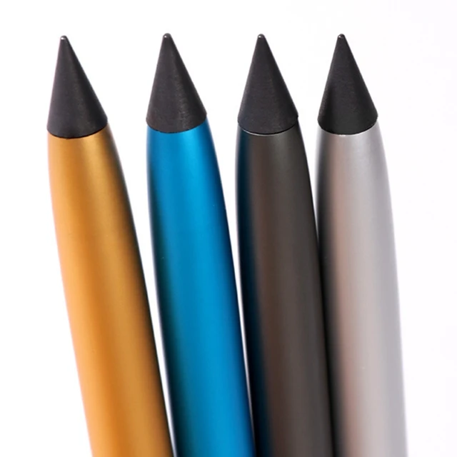 Metal Inkless Pen Aluminium Everlasting Pencil Metallic Erasable