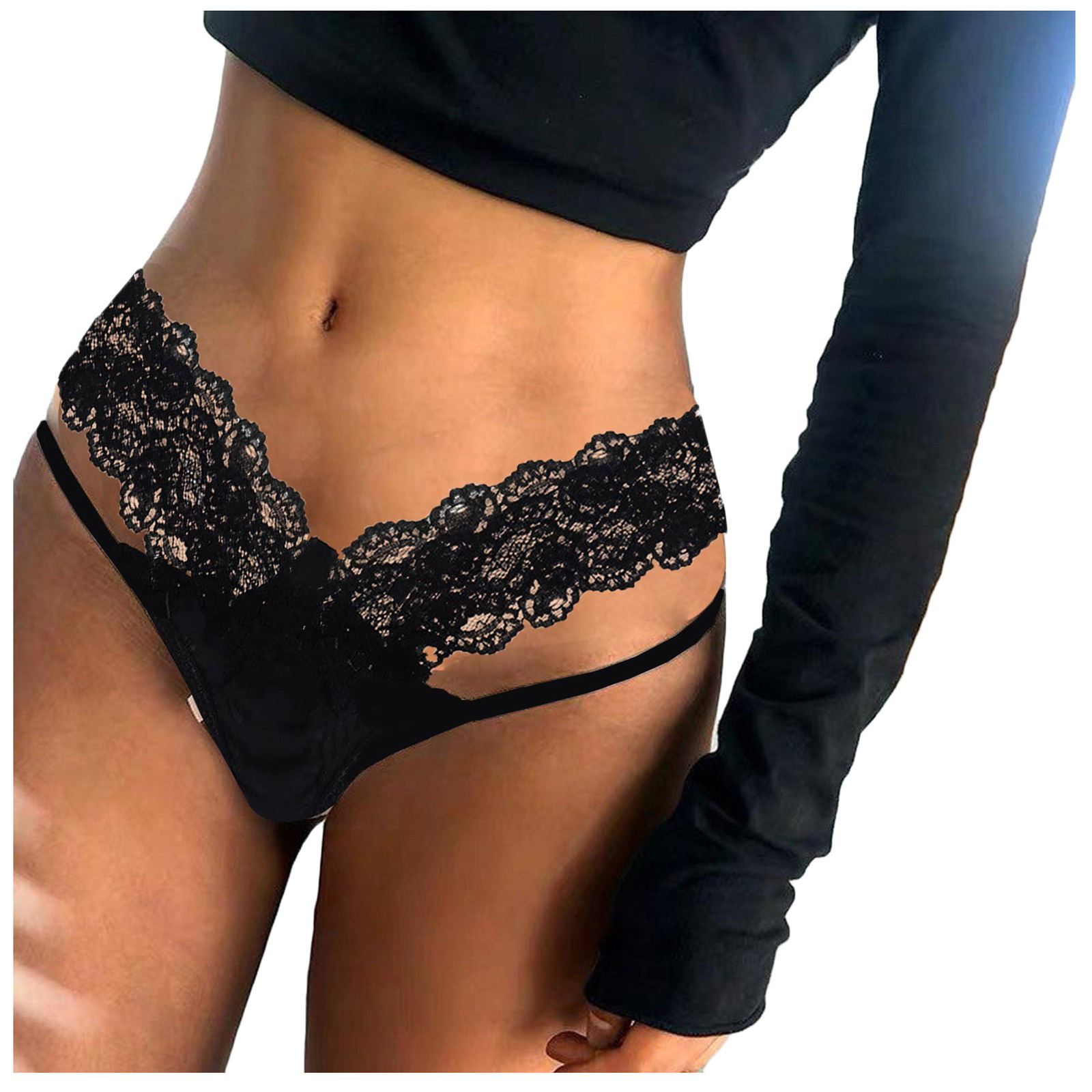 Woman Sexy Panties G-string Lace Transparent Bandage Underwear Thong Tanga Female T Back Hollow Out Sexy Low Waist Underpants