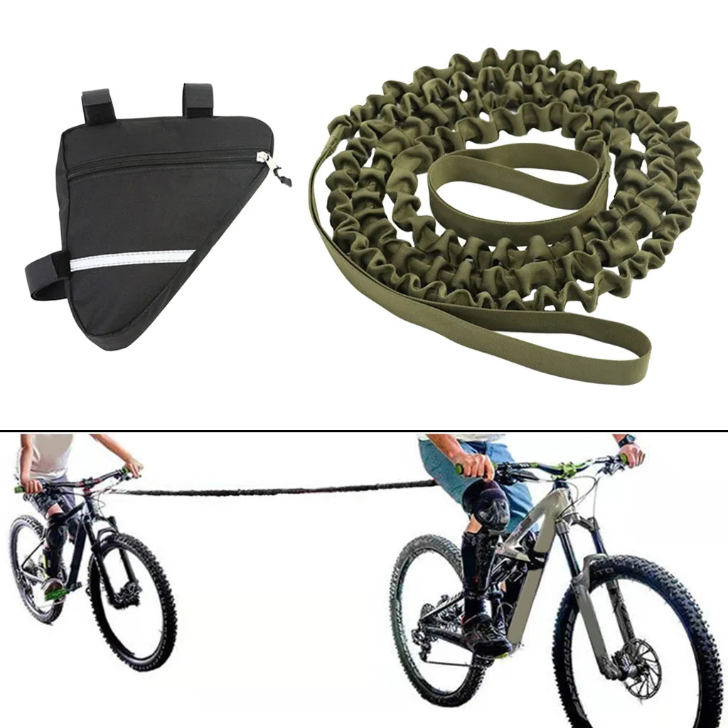 Tow Rope for Bicycle Extra Strong Bike Towing Strap with Loops for Pulling Child`s Bike 2.5m Bungee Cord Stretches up to 4.5m