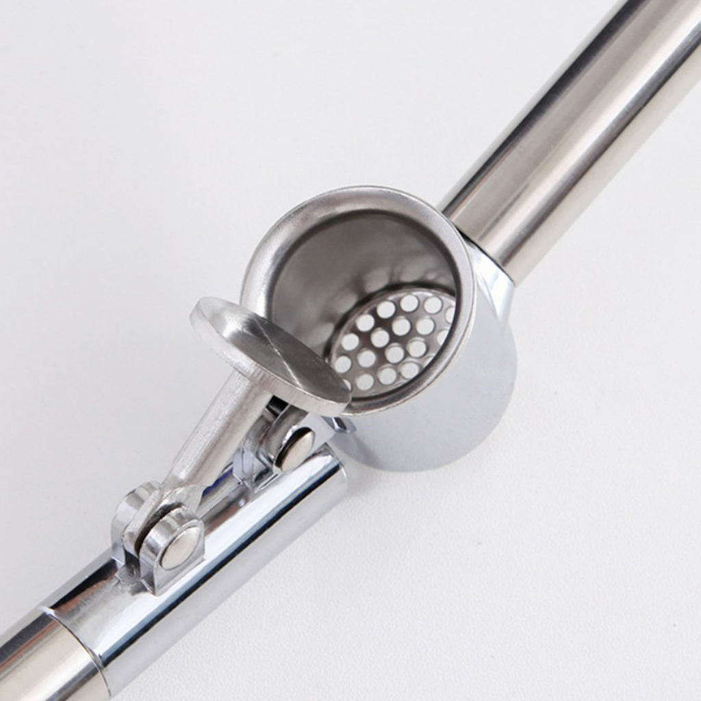 Garlic Press Crusher Dishwasher Masher Multifunction Burlap Press Comes Silver Mincer Extract Ginger Press for Garlic