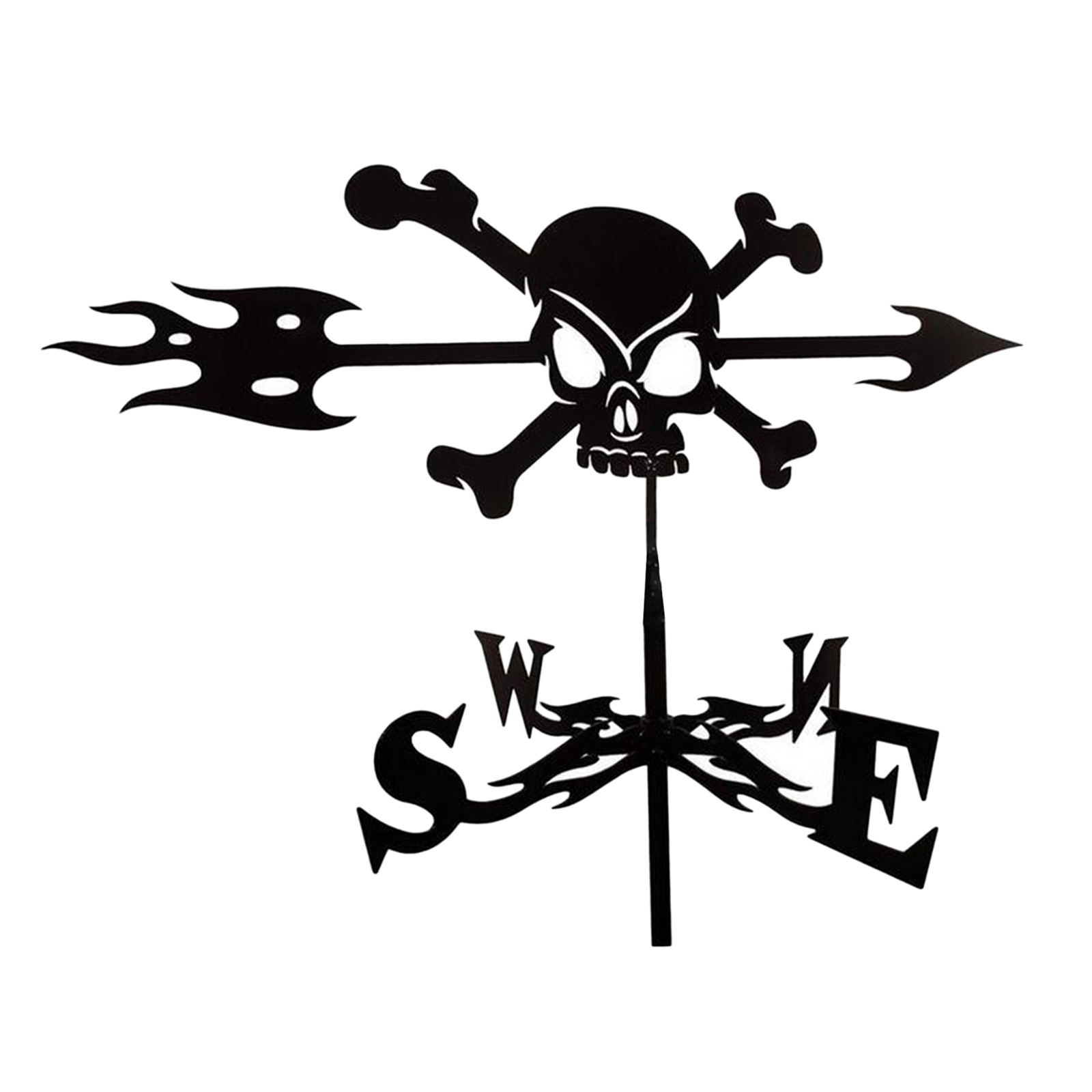 Iron Weather Vane Black Garden Yard Roof Kit Metal Weathervane Durable Decor