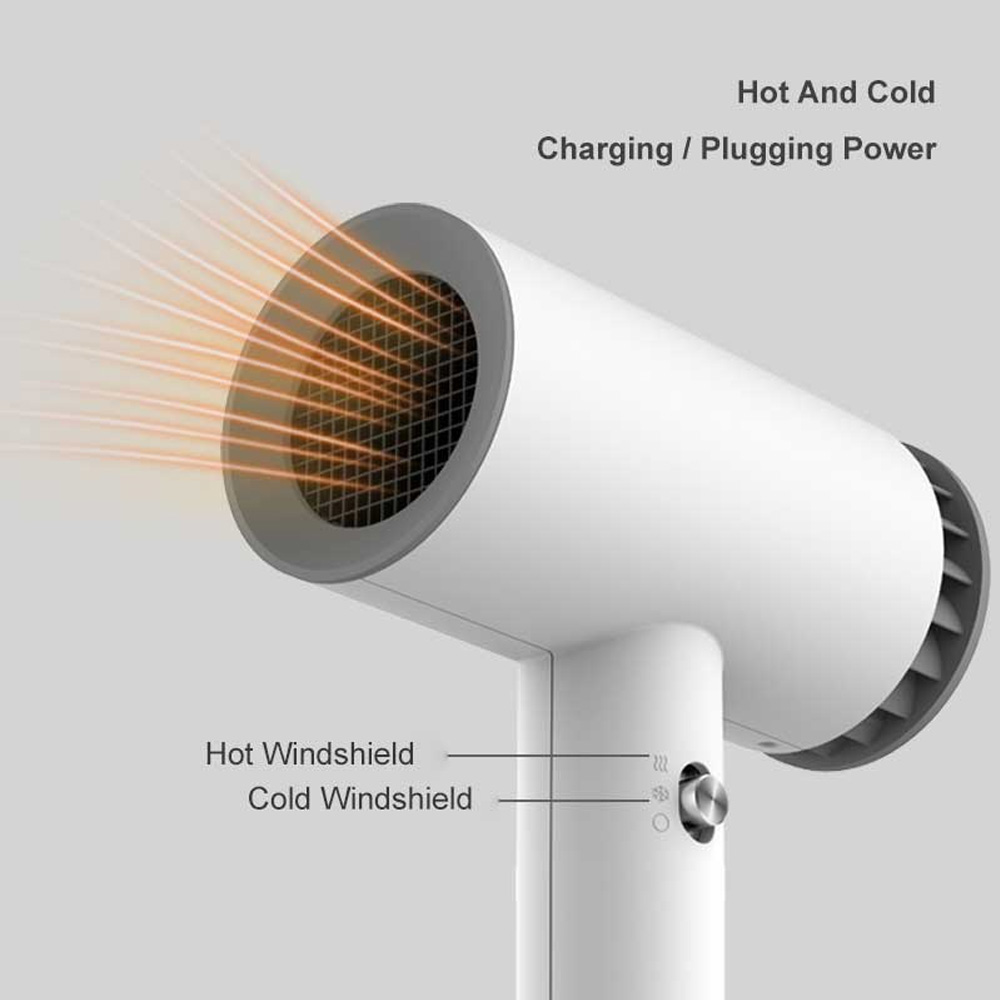 Secador de Cabelo Portátil sem Fio Cuidados com o Cabelo Inteligente sem Fio Elétrico Recarregável Anion Professinal Secagem Rápida Viagem Usb 5 Secadores de cabelo