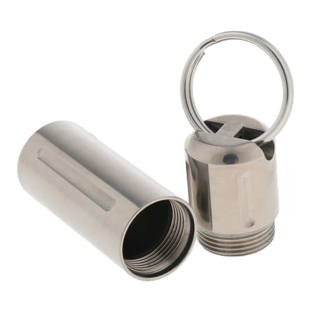 Titanium Pill Box Seal Bottle Storage Capsule Holder with ing 