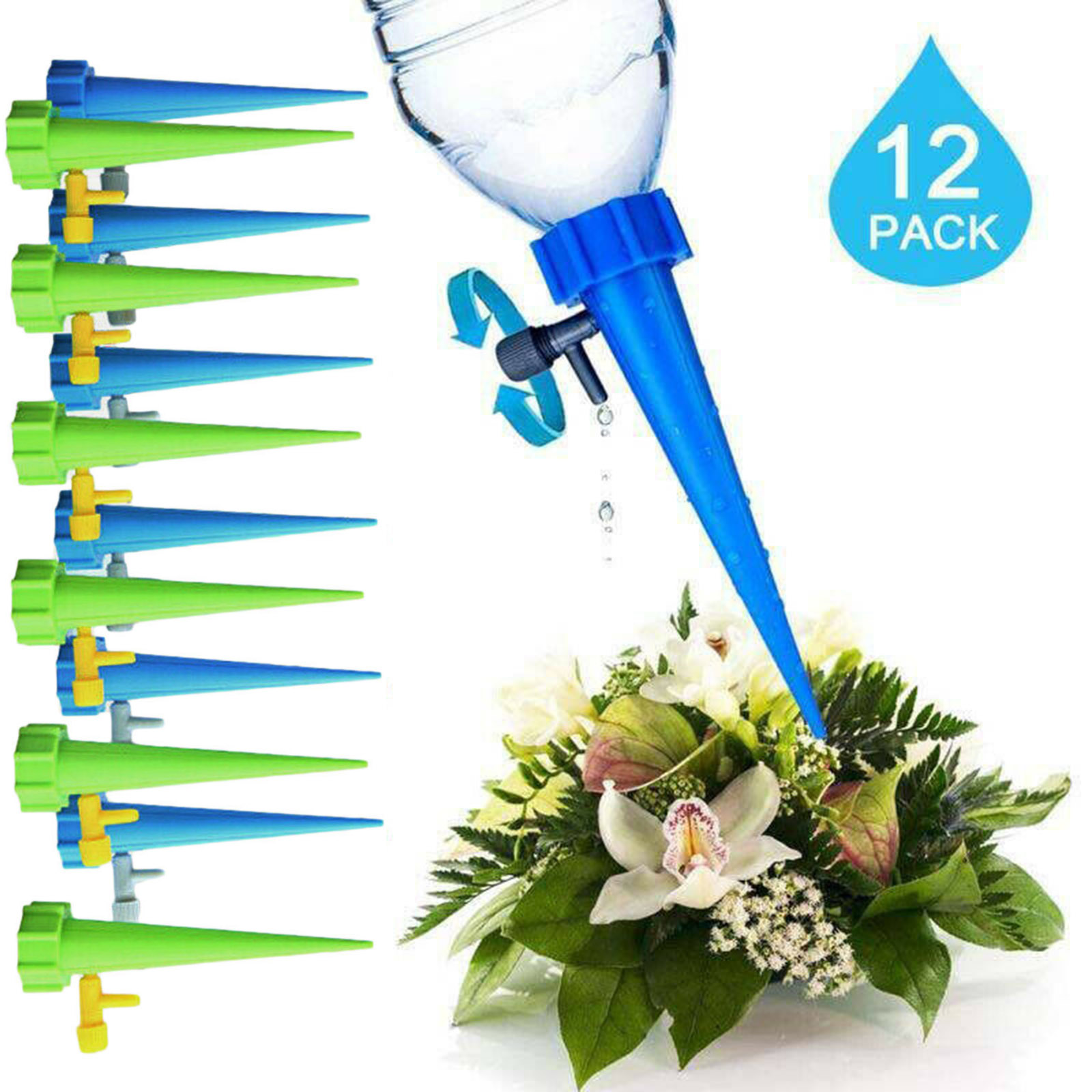 12pcs Drip Irrigation System Automatic Watering Spike for Plants Garden Watering System Indoor Outdoor Potted Plants