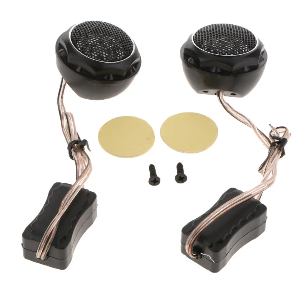 2x Premium Component Speaker System Titanium Dome Car Tweeters