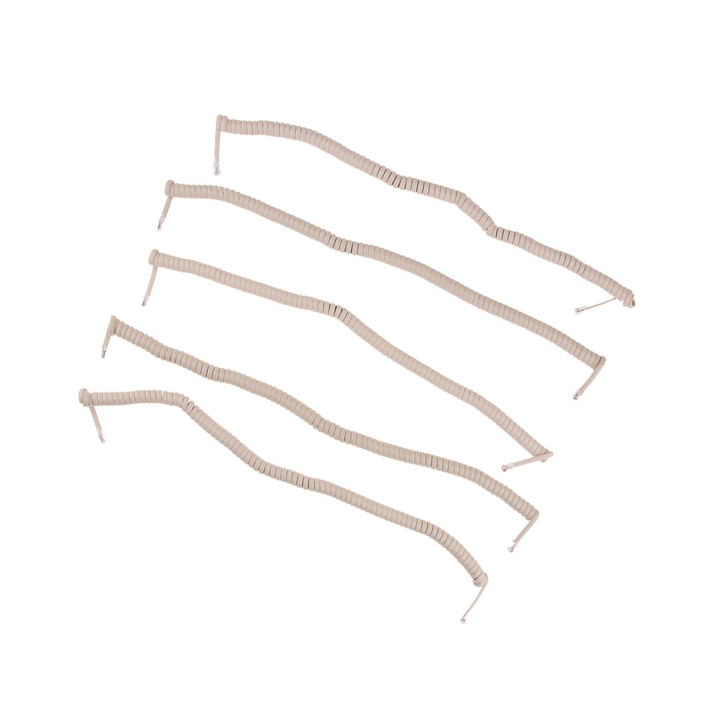 Telephone Handset Cord Cable Spiral Coiled Length 1.25 To 9.8ft