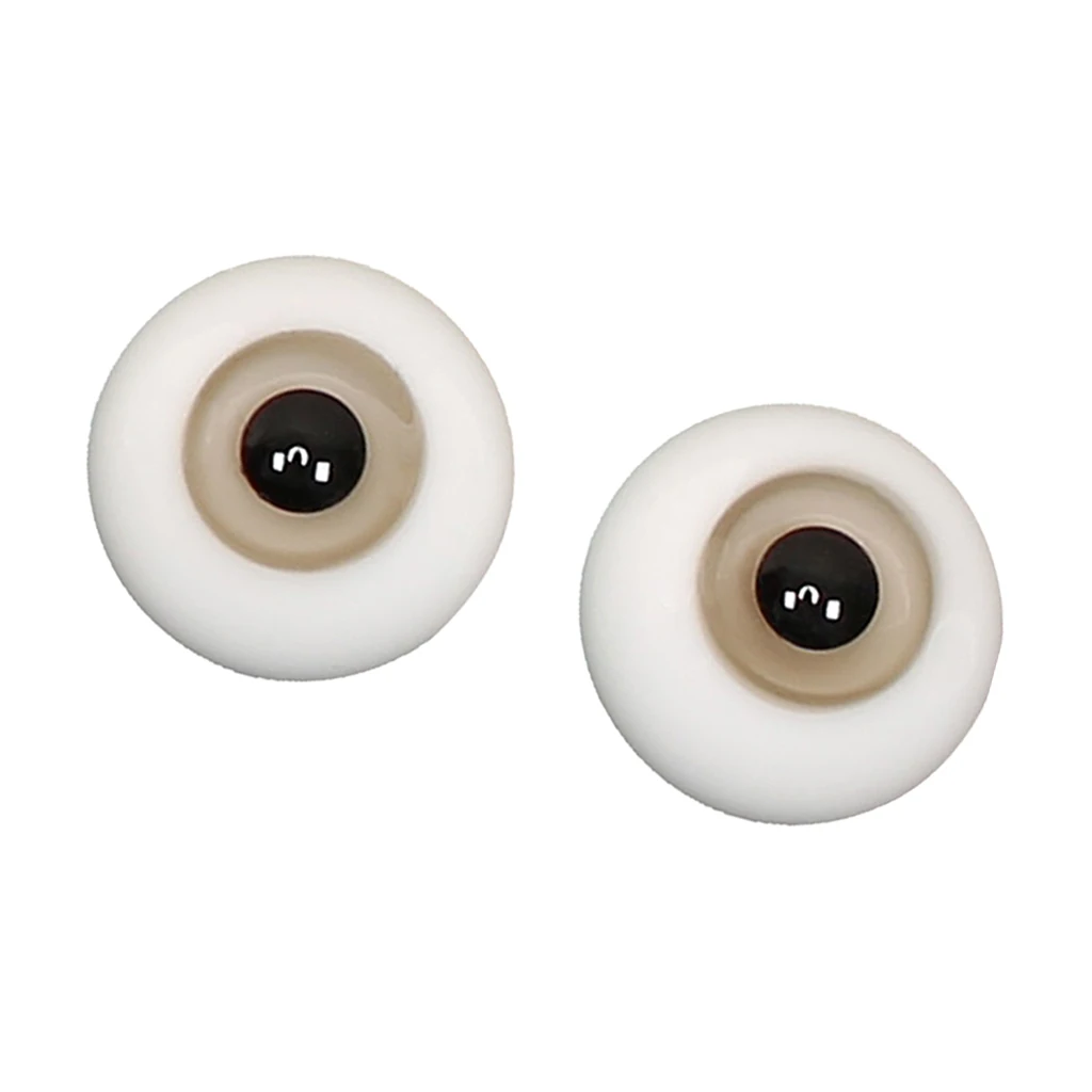 Pair 6mm Round BJD Glass Eyes for DIY Doll Bear Making Crafts Multi Color