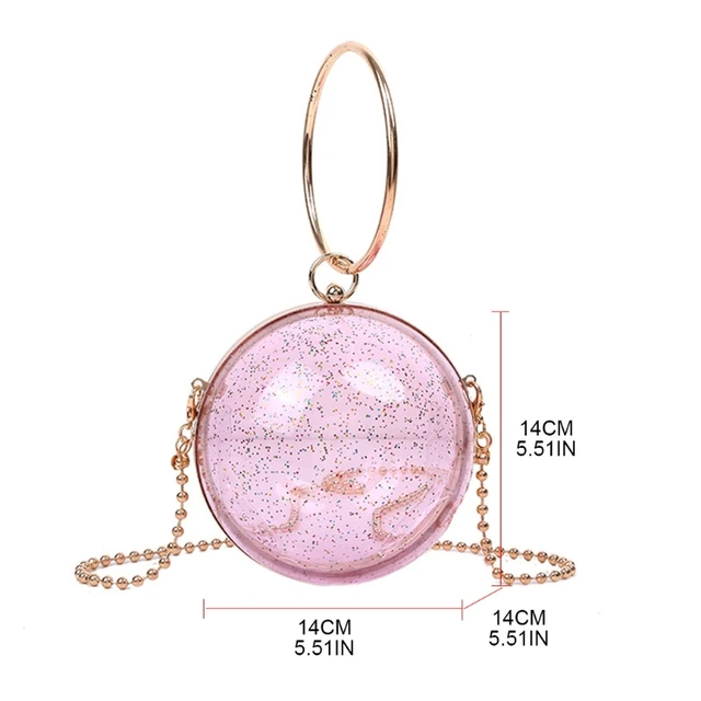 LETODE Mini Round Ball Shape Purse Transparent India