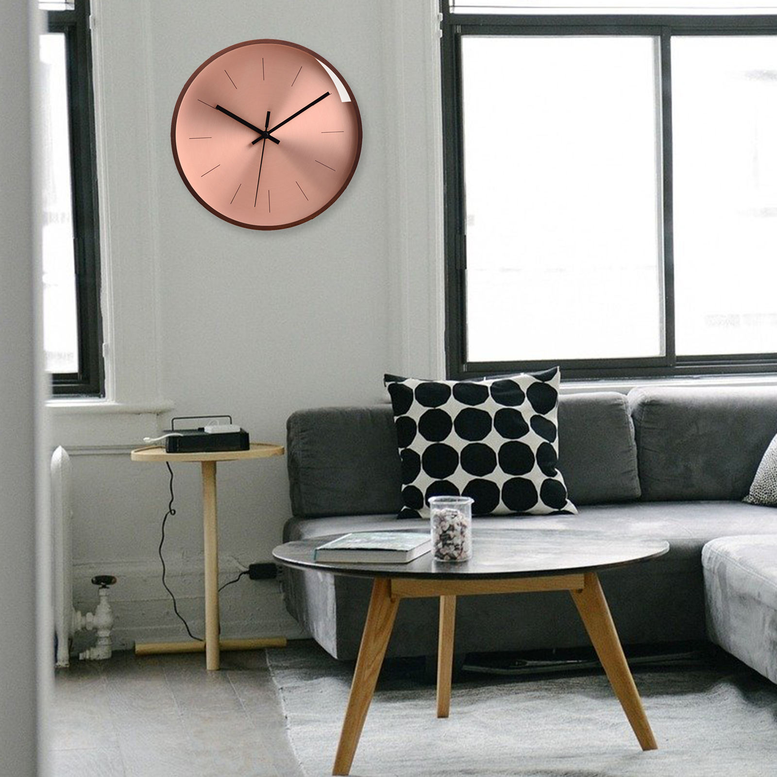 Clock Minimalism Mist Proof Mute Work Luxury Metal Easy Read Precise Hanging Vintage Round for Living Room Corridor Bedroom