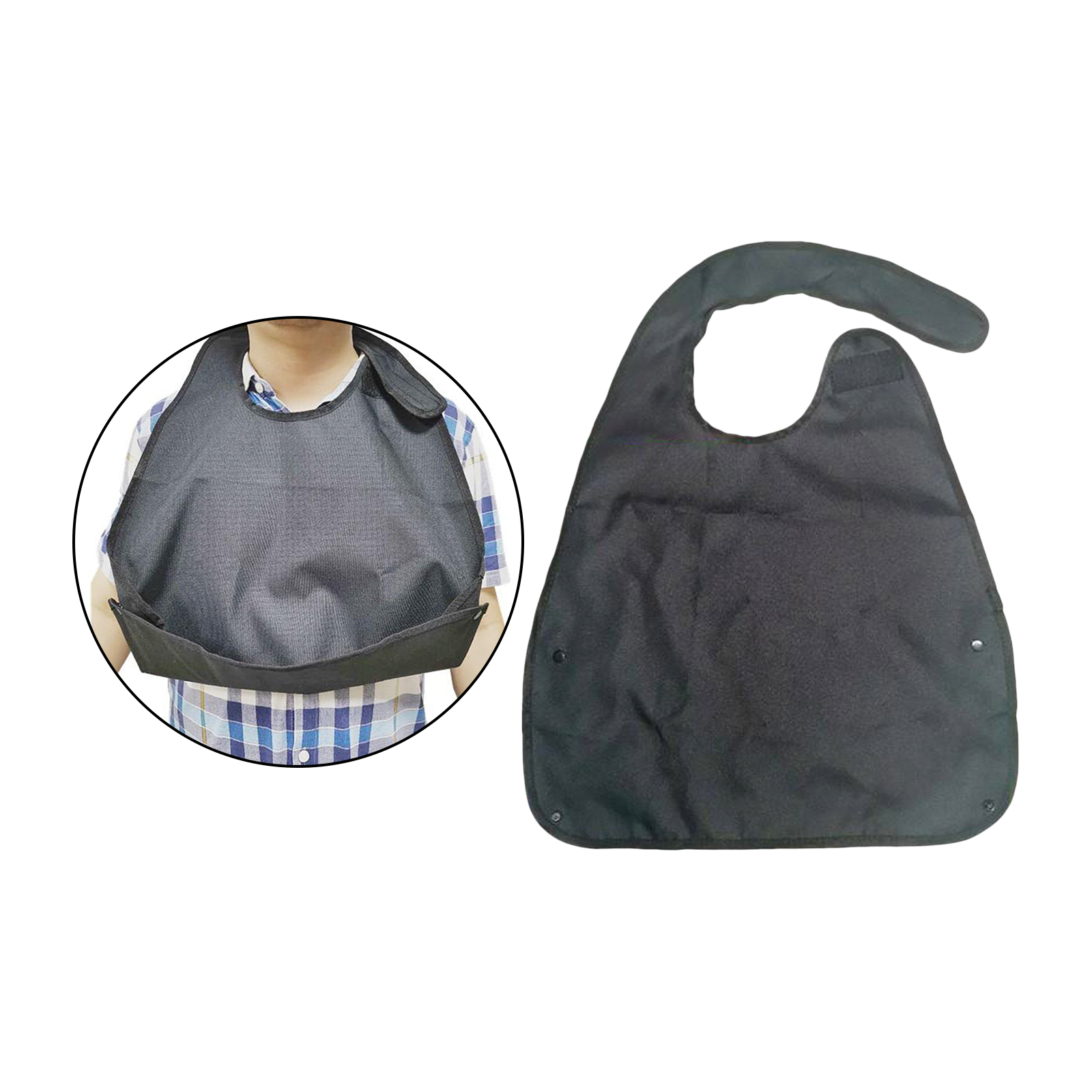 Adult Bib with Pocket Mealtime Clothing Protector Great Gift for Elderly,Soft Material