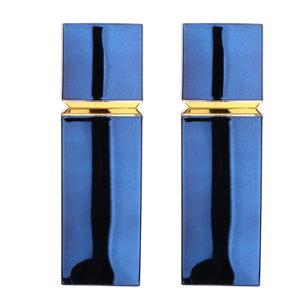 2x Lip Gloss Tube Blue Plastic DIY Lipstick Containers Lip Balm Holder Vials