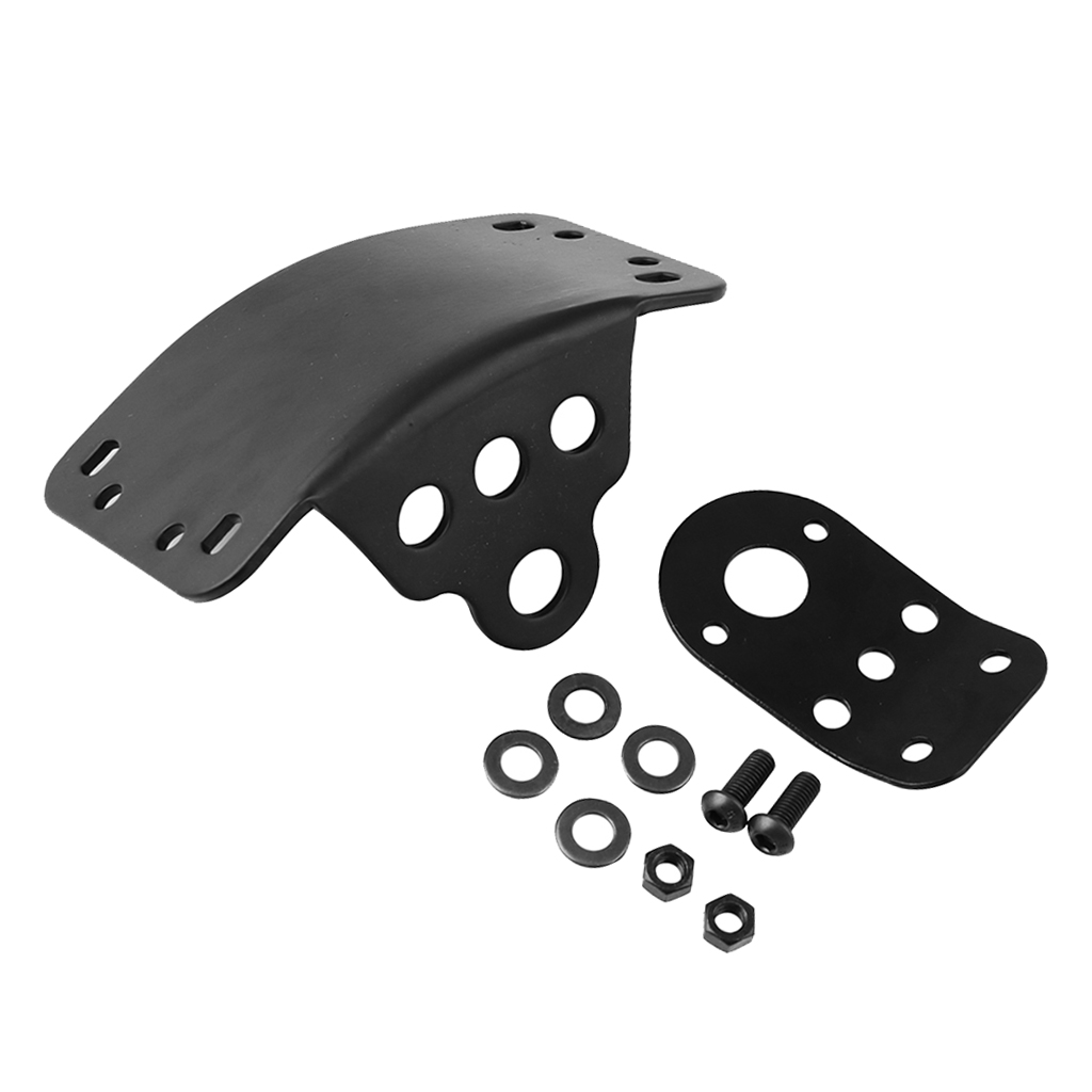 Side Mount Motorcycle Tail Light License Plate Bracket with Mounting Bolts and Washer Set for Harley Bobber Chopper