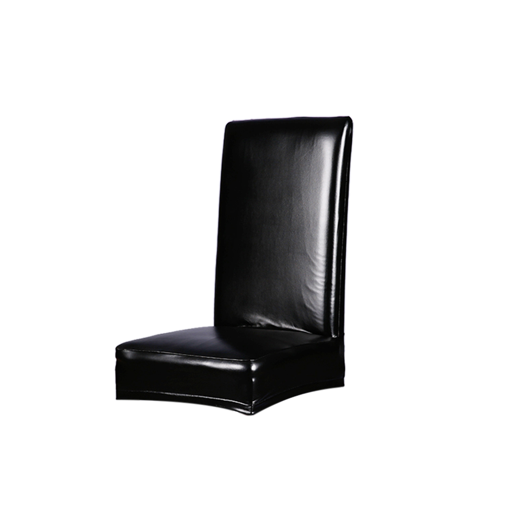 Removable PU Material Seat Cover Kitchen Bar Dining Chair Cover Hotel Restaurant Decor Waterproof