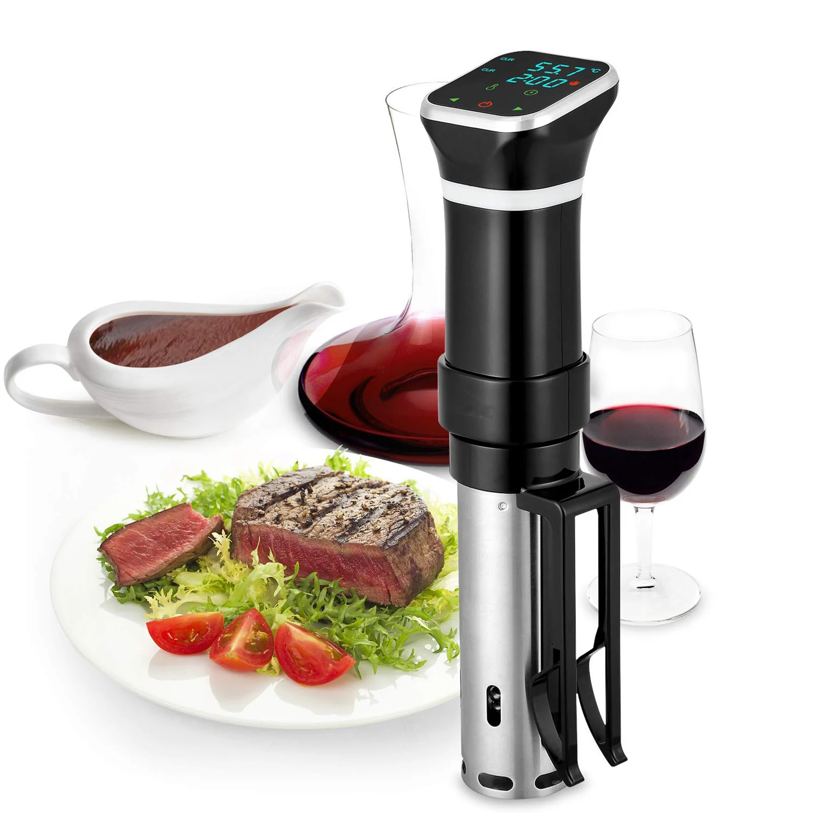 1100W Sous Vide Cooker Immersion Circulator, Vacuum Food Cooker, LED Digital Display Cooking Machine, UK Plug