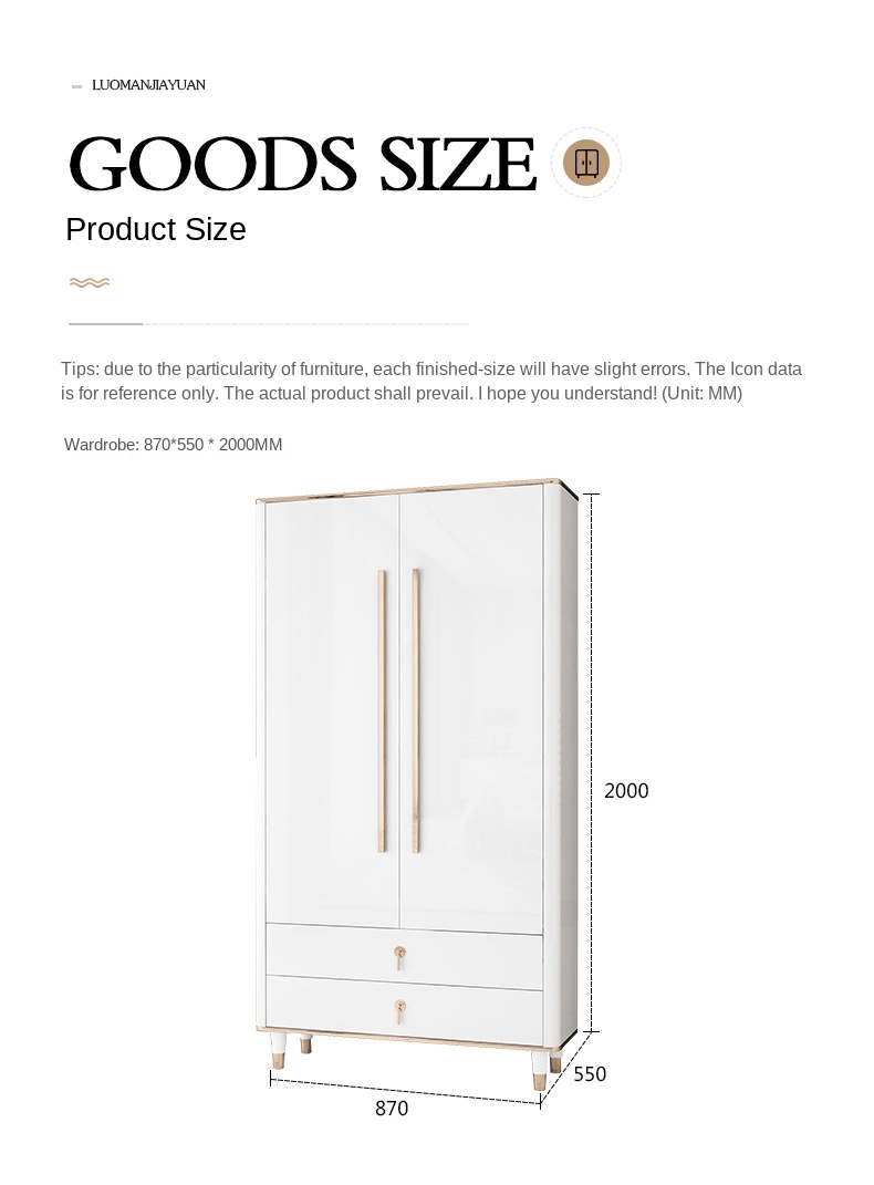 Title 15, Double-Door Closet Modern Simple Light Luxury W...