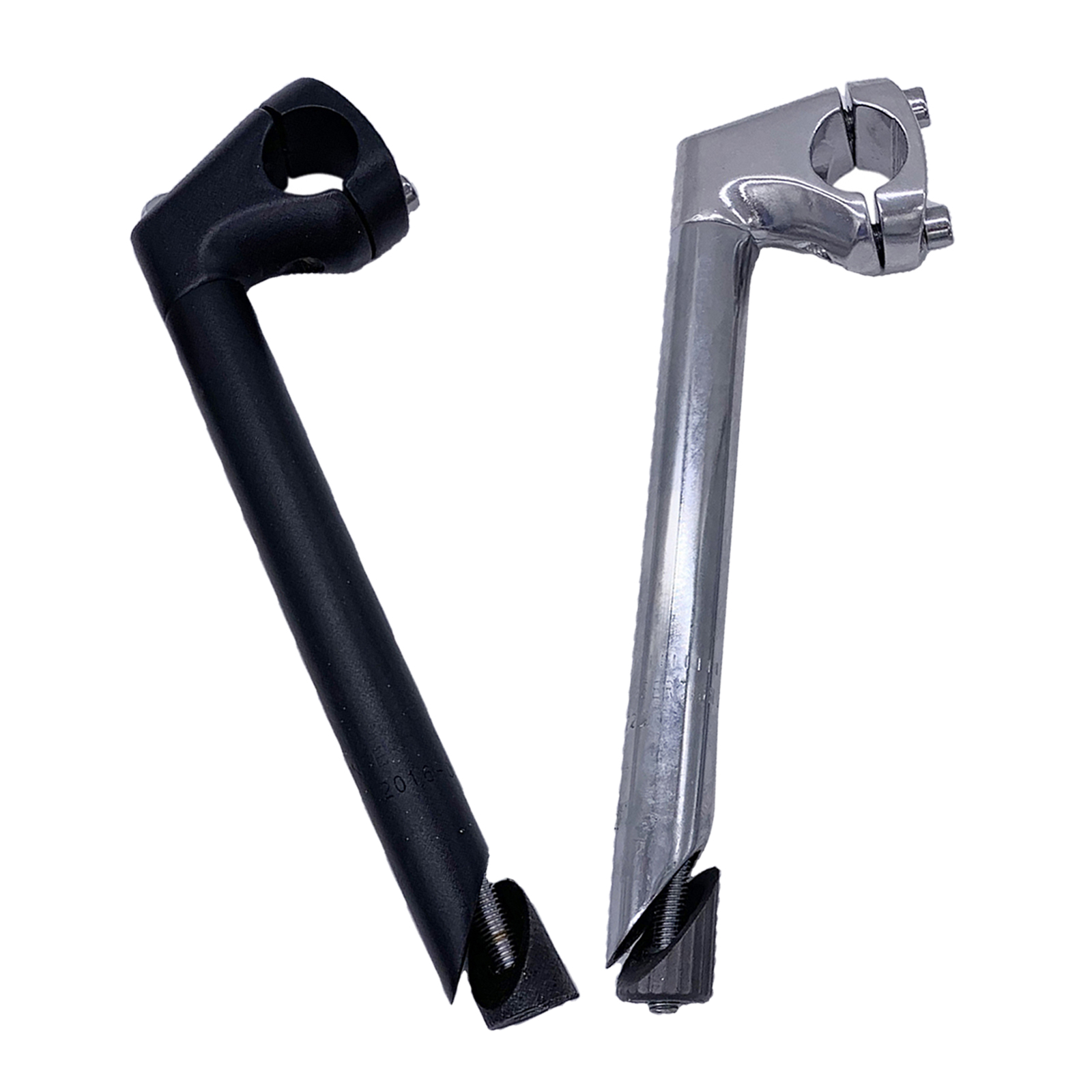 High Strength Bike Quill Stem 25.4mm Handlebar Clamp Gooseneck Stem Replacement for 22.2mm Front Fork Stems with Teeth