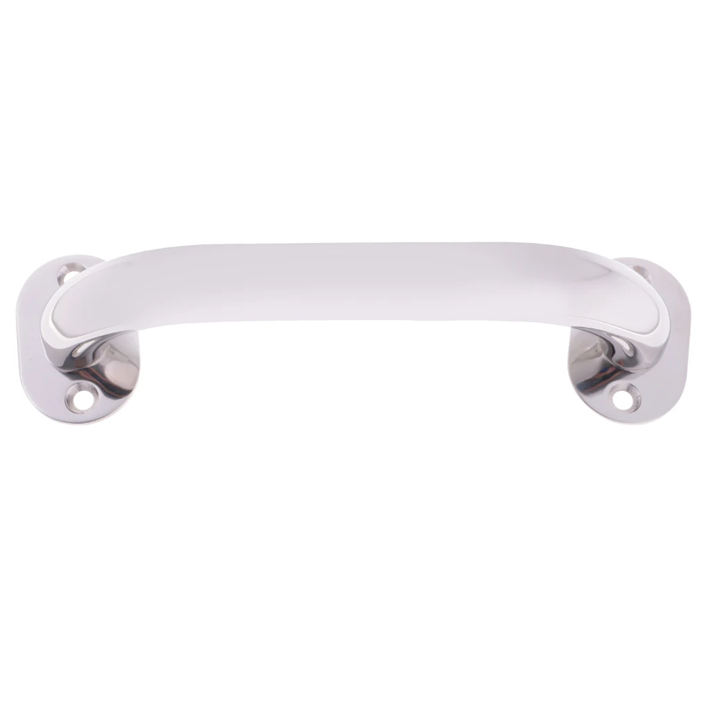 Boat Handrail Grab Handle - 9 Inch 22.8cm Long - Heavy Duty Round Welded Flange