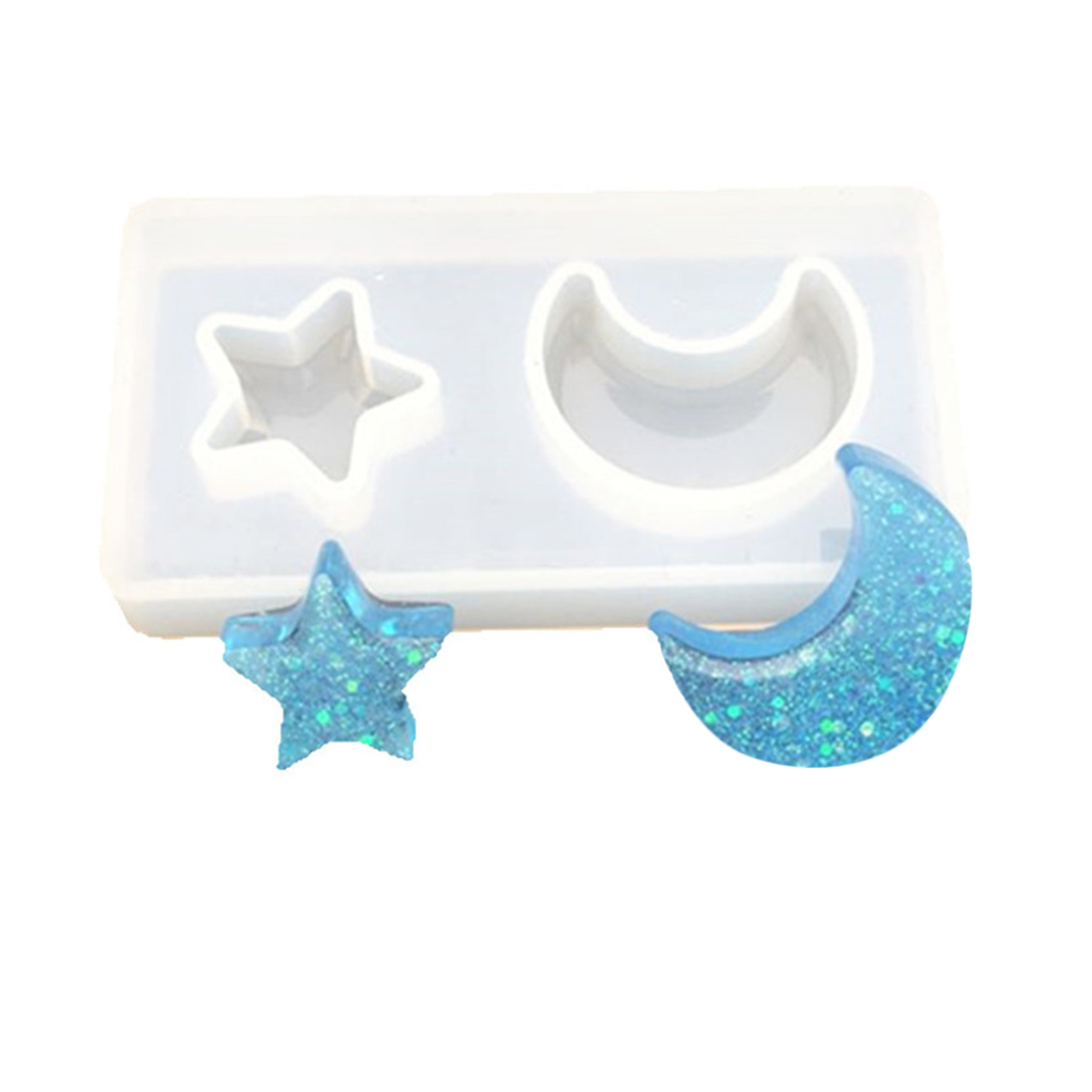 Translucent Silicone Mould Moon Star Shape Fondant Decoration Cake Baking Chocolate Sugar Mold Tools DIY Handmade Crafts