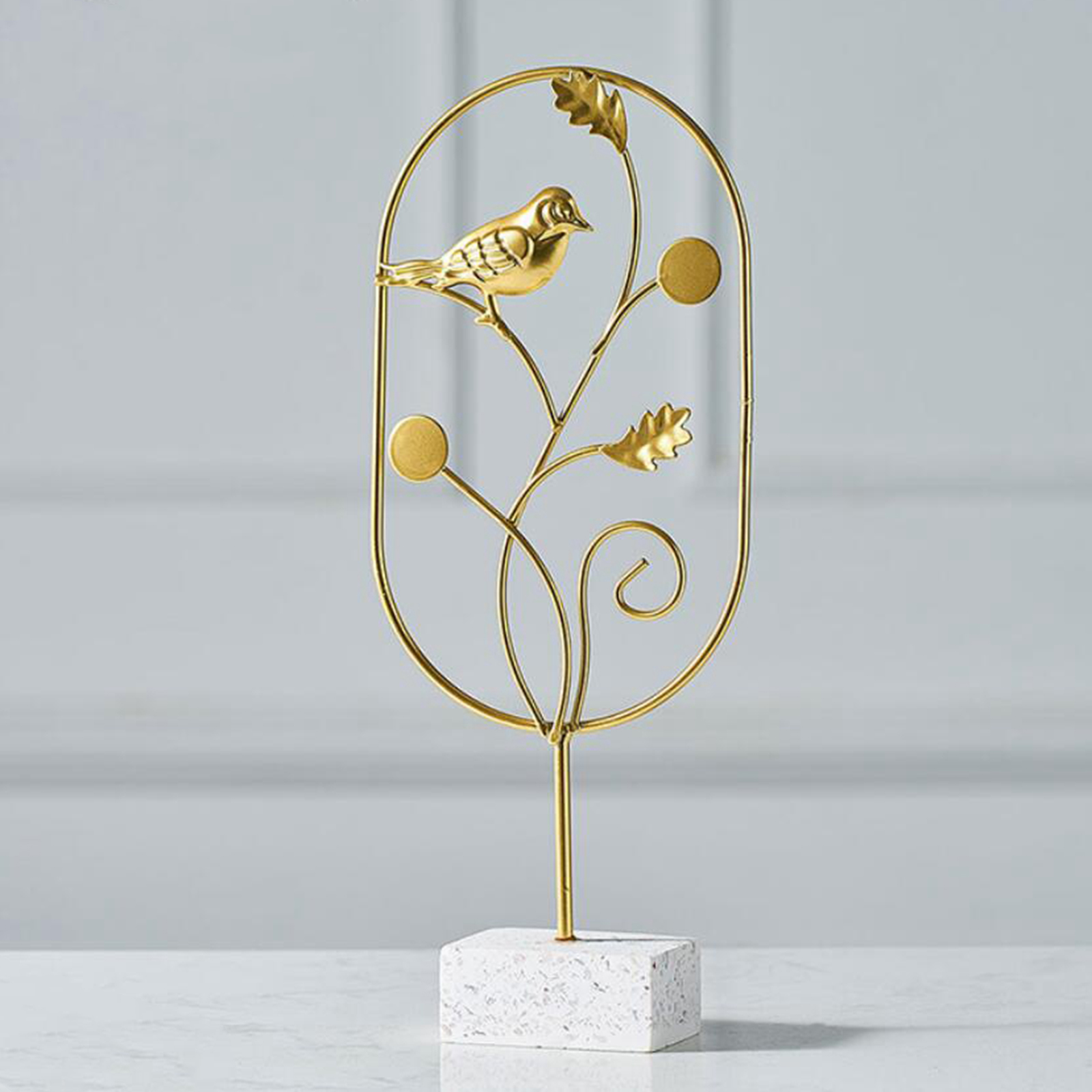 Art Leaf Shape Sculpture Decorative Ornament Figurine Statue Office Desktop