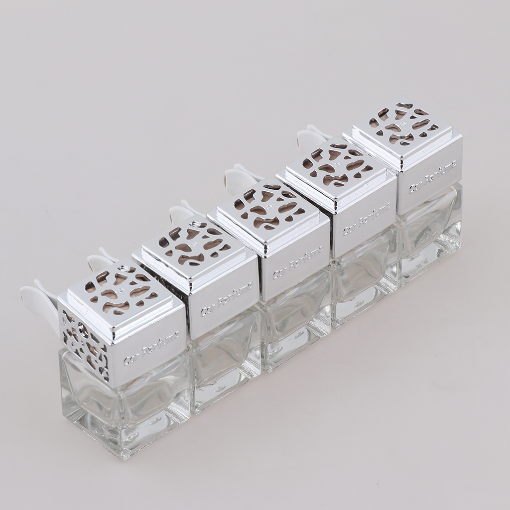 5pcs 6ml Empty Car Perfume Scent Bottle Diffuser Air Freshner Ornament Vials