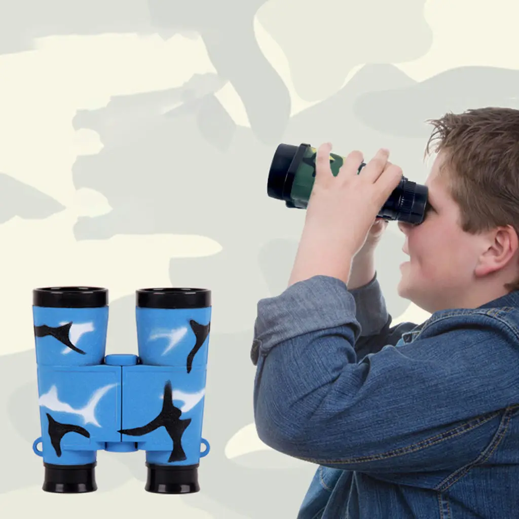 Kids Binoculars 6x Magnification Compact Optics High Coverage Kids Toy Telescope Toy for Bird Watching Travel Hiking Girls Kids