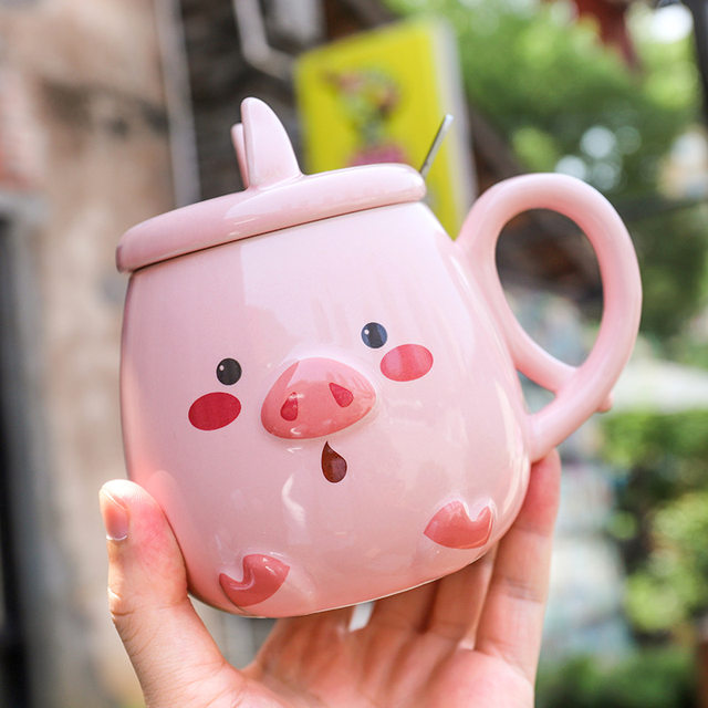 Tazza di ceramica a forma di maiale carino tazza da caffè giapponese da  ufficio in cartone animato tazza da regalo creativa per Set di tazze da  latte per ragazze - AliExpress