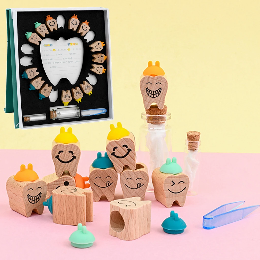 Baby Tooth Holder Case Infant Kids Milk Teeth Keepsake Organizer Saver Boxes Gift
