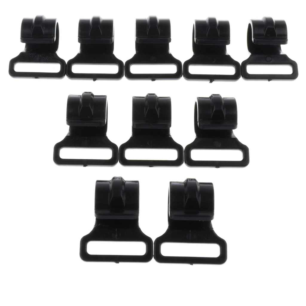 10pcs 2.5cm Tent  Hooks Awning Pole Inner Hanger Clips Survival Tent Emergency Fasteners C Shaped Clip Durable Tool