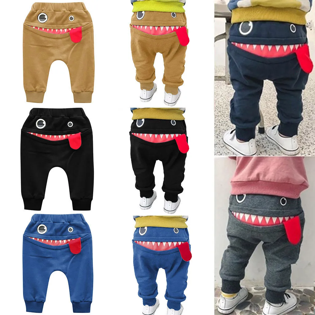 Cool Looking Hip Hop Shark Tongue Baby Toddle Boys Harem Pants