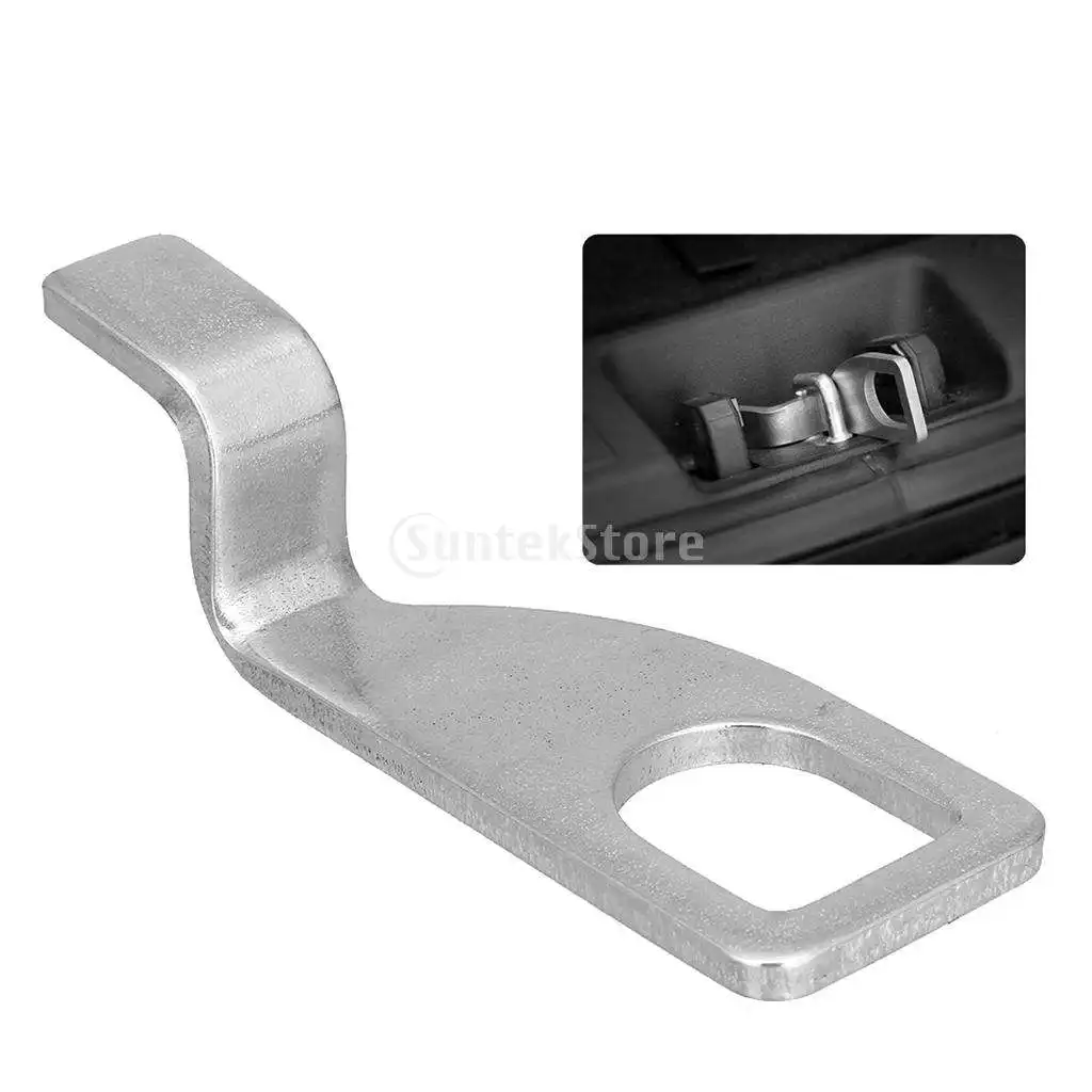 Auto Car Stainless Steel Tailgate Holder Bracket Standoff Fresh Air Vent Lock Extension Hook Replacement for VW T5 Bus