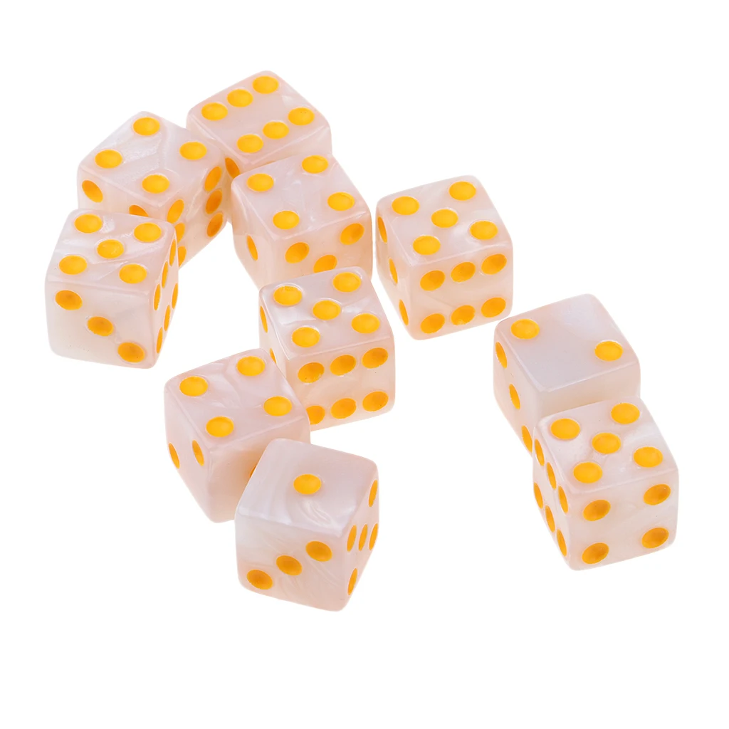 Collectible 10x D6 Six Sided Dices Dies for  Role Playing