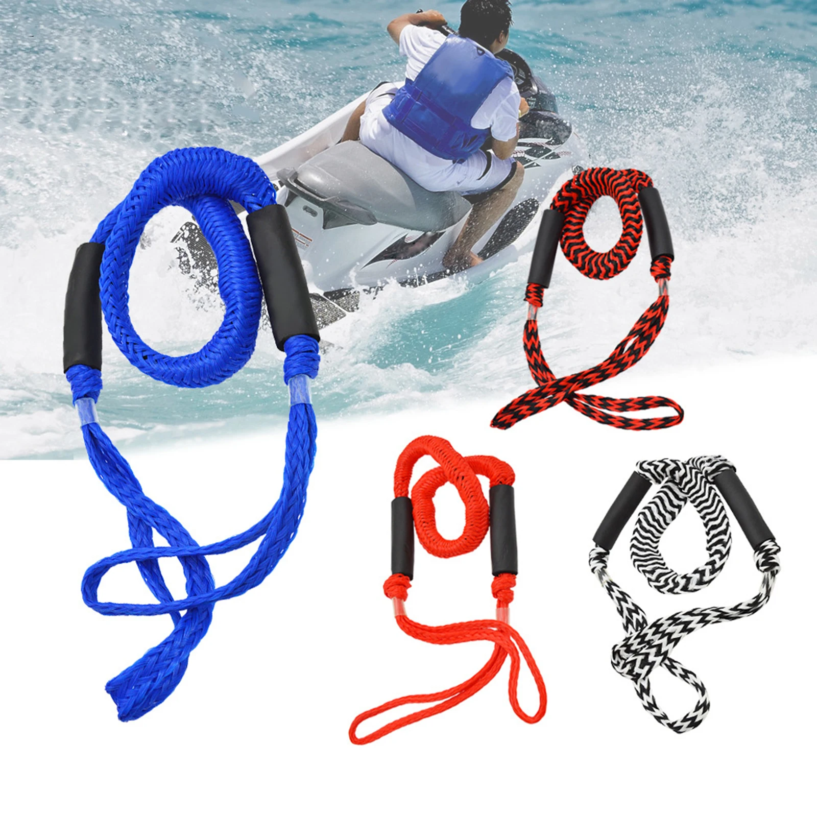 4ft Kayaks Bungee Dock Lines Marine Mooring Rope Deck Anchored Fishing Canopy Boating Cleat Hook for Boat Pontoon Anchors Docks 