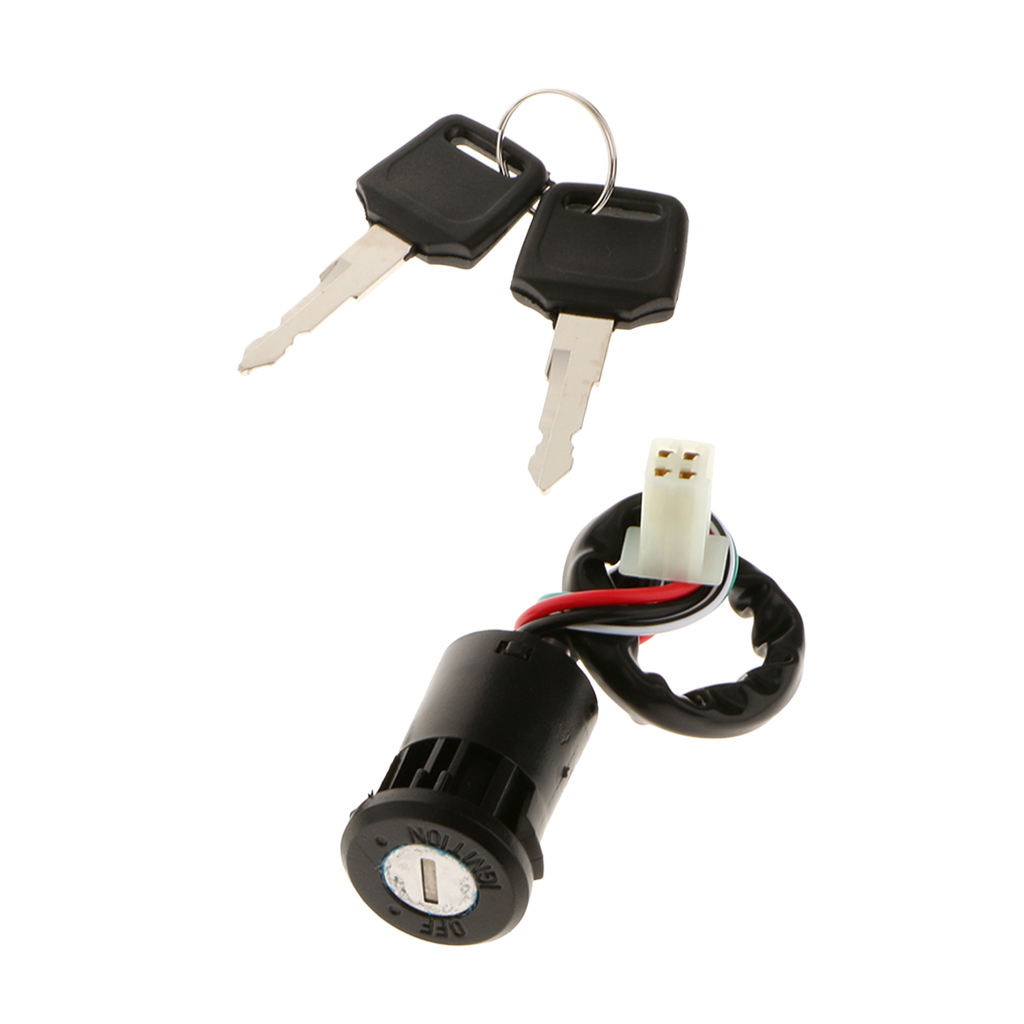 KEY IGNITION SWITCH 4 WIRE Mini ATV Quad Pocket Dirt Chopper Bike Scooter