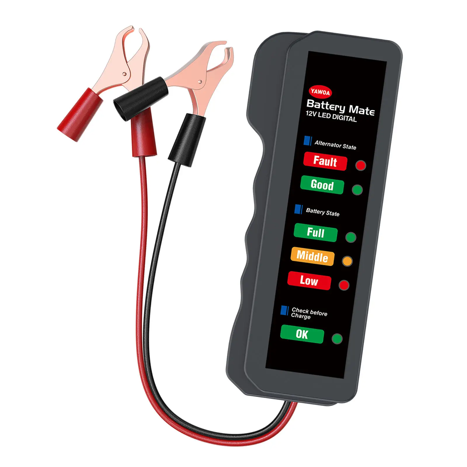 Auto Battery Tester 12 Volt BM310 Digital Analyzer LED Indicator Motorcycle Testing Car Alternator Voltage Checker