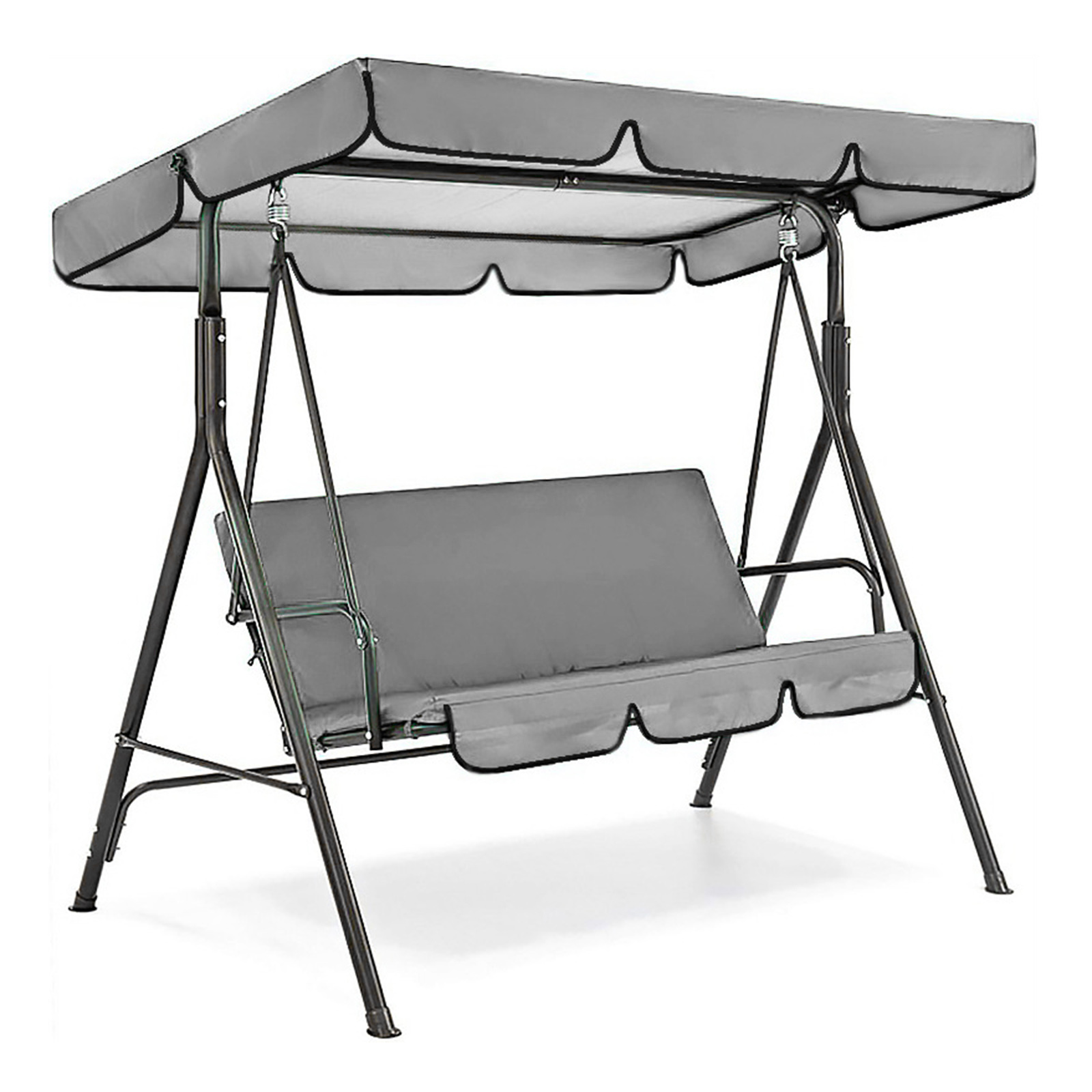 3 Seat Swing Awning Set Swing Canopy Cover and Swing Chair Cover Replacements Garden Yard Furniture Accessories Protector Cover