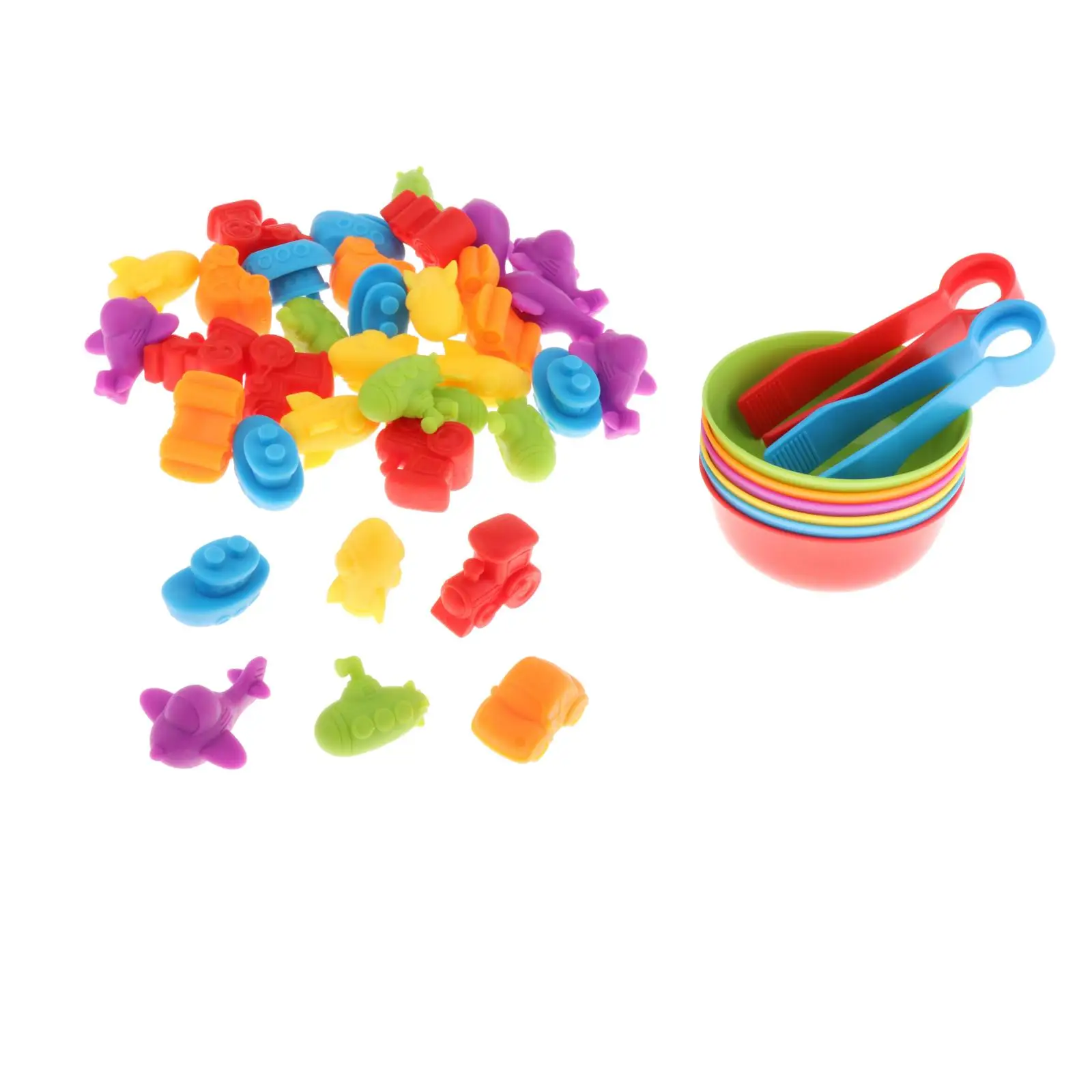 Colorful Sorting Toys with Bowls Learning Toys Math Learning for Child Girls