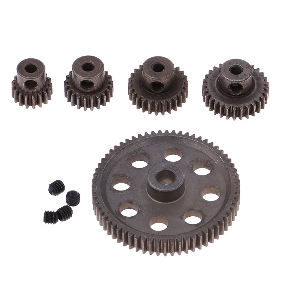 Metal Diff Main Gear 64T Motor Cogs 29/26/21/17T 1PC Differential Gear & 4PC Motor Gearfor HSP 1/10 On-road RC Car