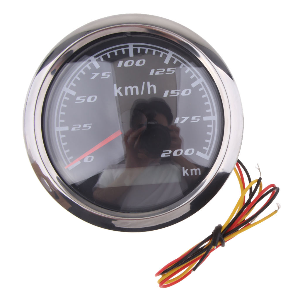 85mm 200 KM/H Waterproof GPS Digital Speedometer Gauge Odometer Marine