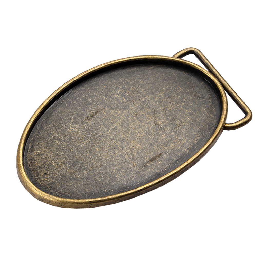 Men Western Cowboy belt buckle alloy Oval Belt buckle replacement Bronze