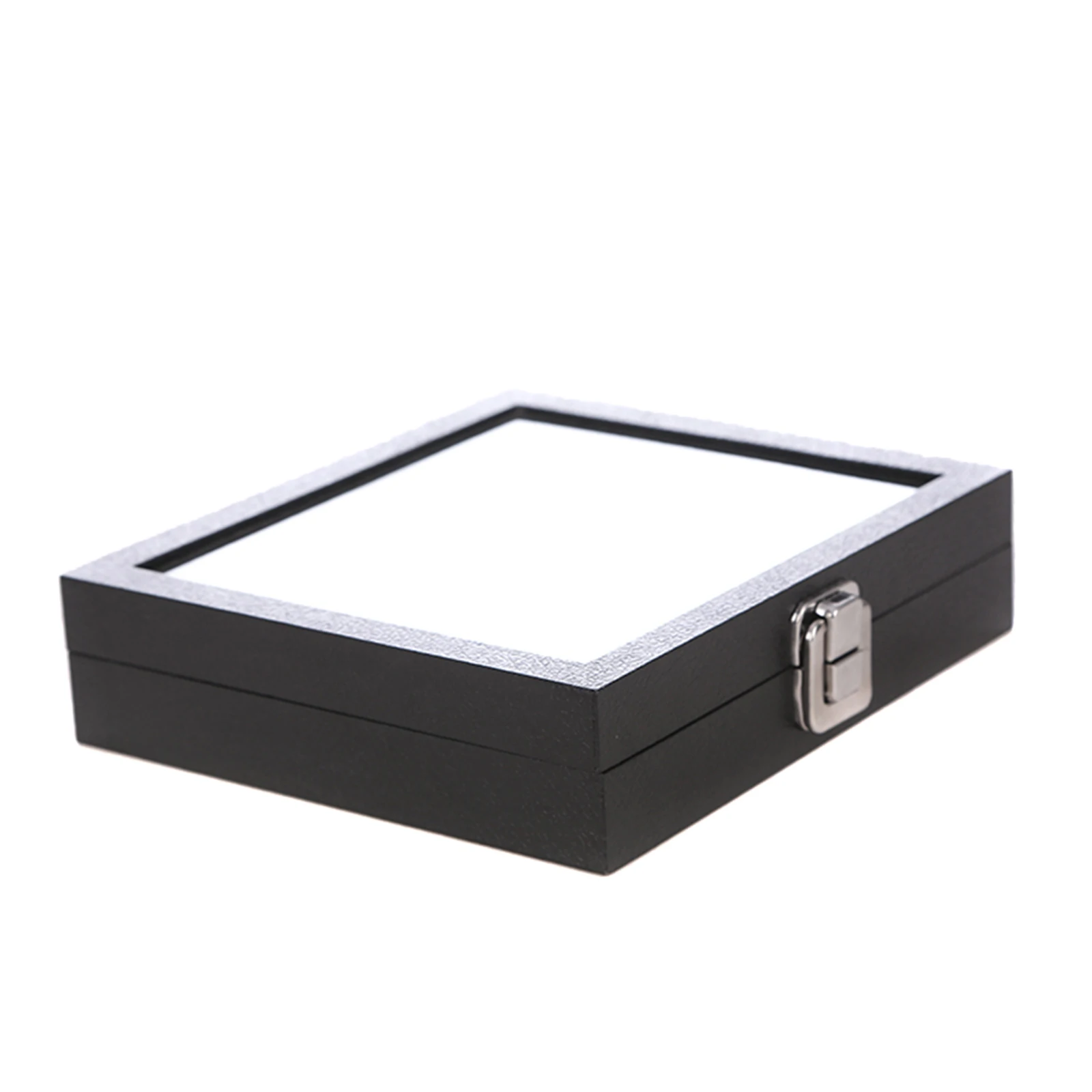 36 Slot Black Rings Display Box Jewelry Storage Case Holder Showcase Rings Cufflink Jewelry Tray With Lid