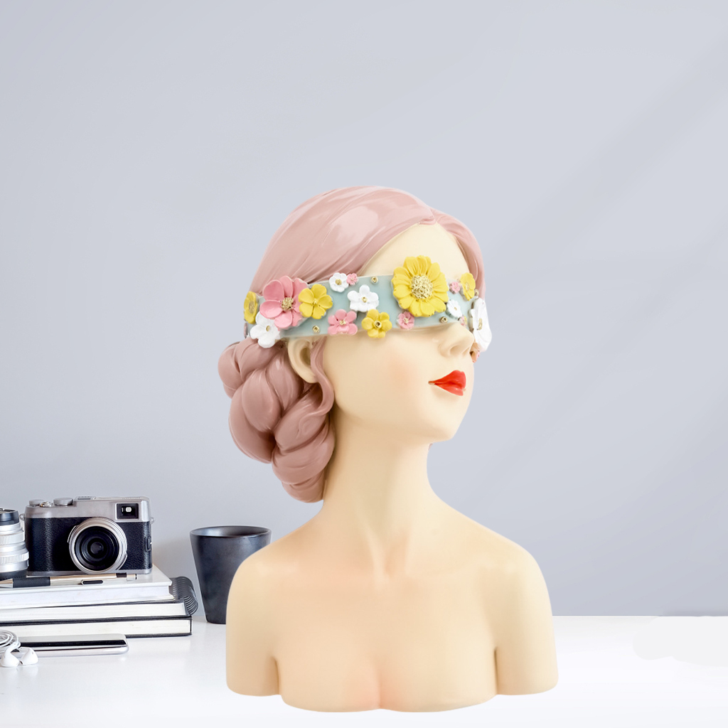 Girls Figurine Resin Character Sculpture Contemporary Home Office Decor Flower Girls Statue