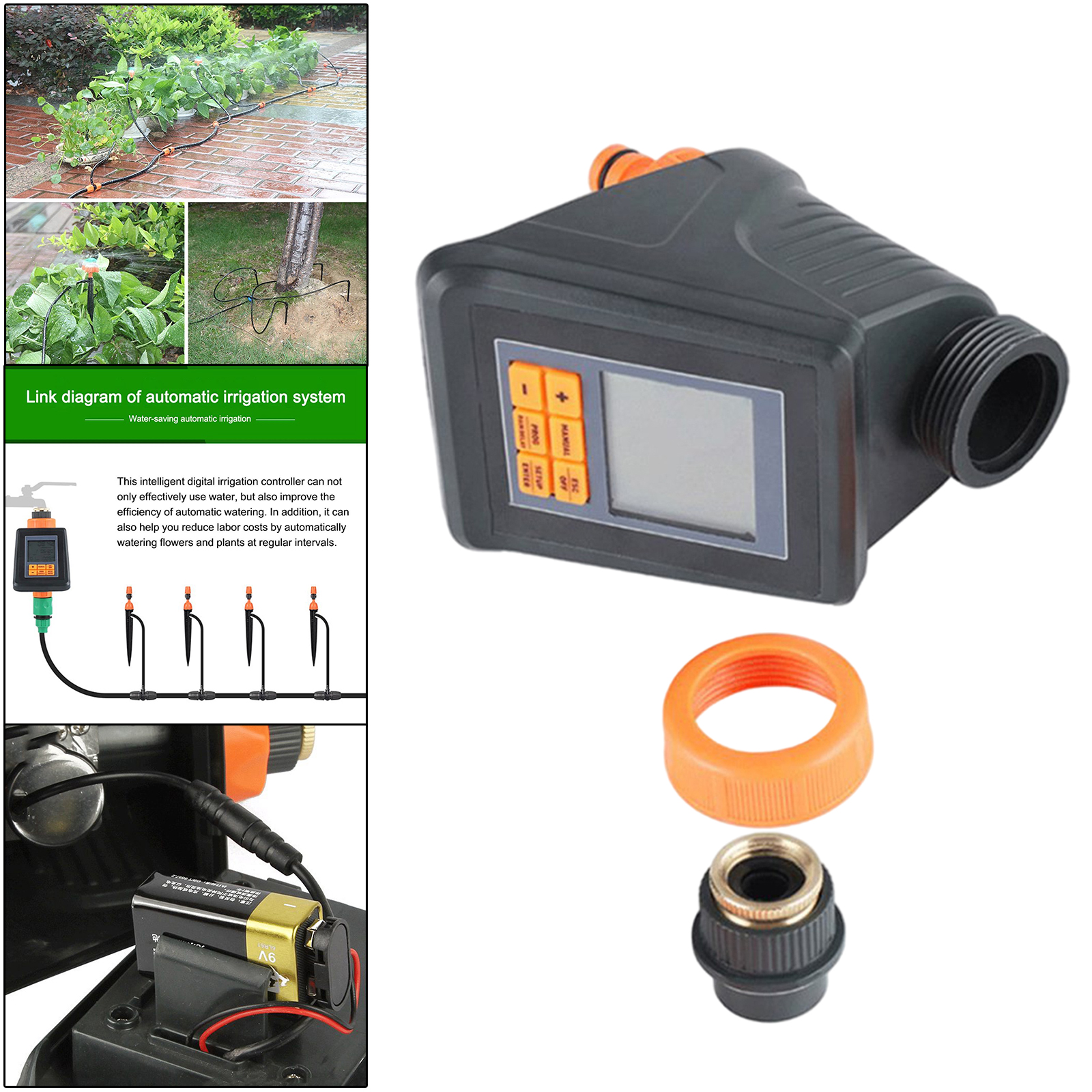Hose Watering Timer Digital Irrigation Timer Control Device Water Saving