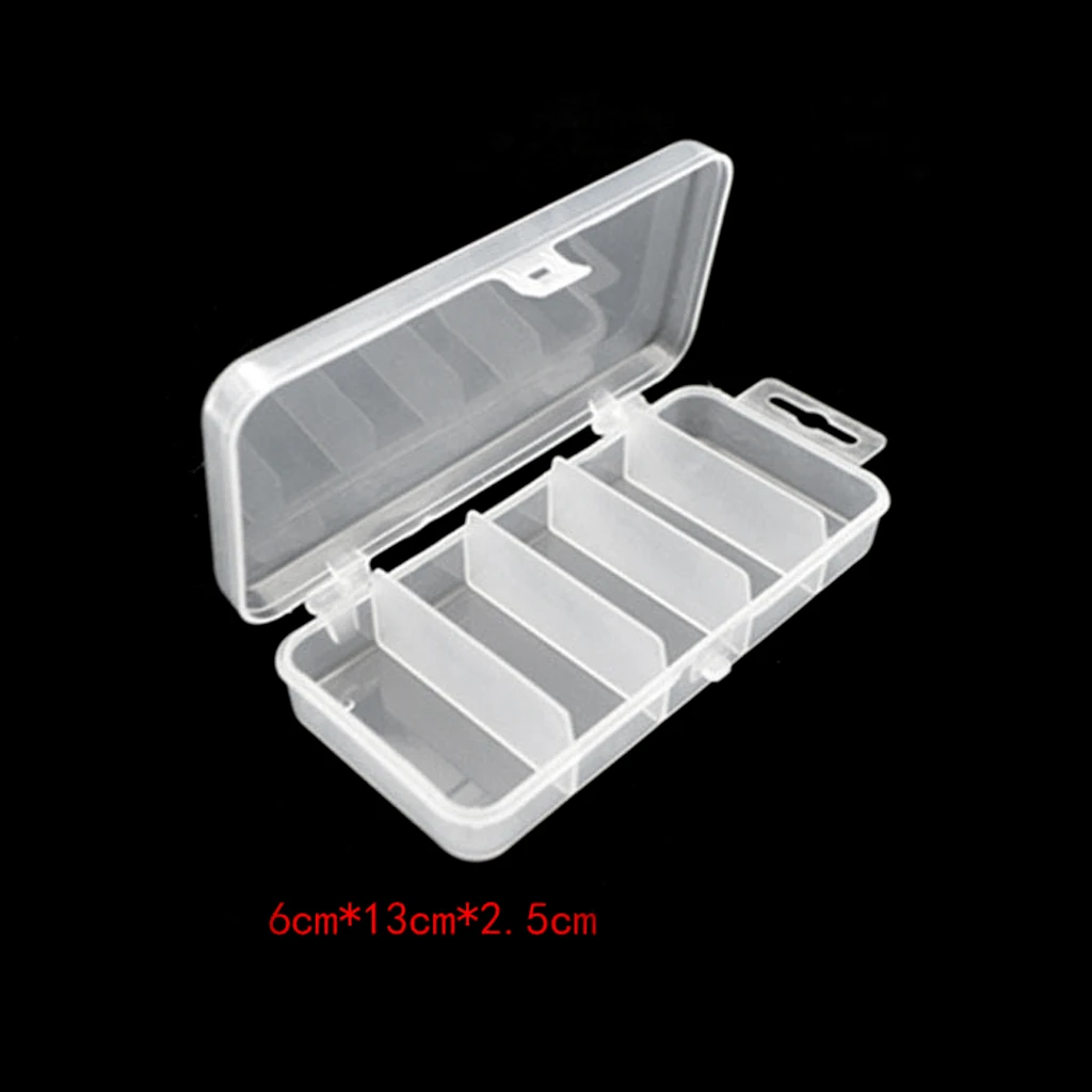Mini 5-slots Fishing Tackle Box Small Fishing Supply Container Organizer