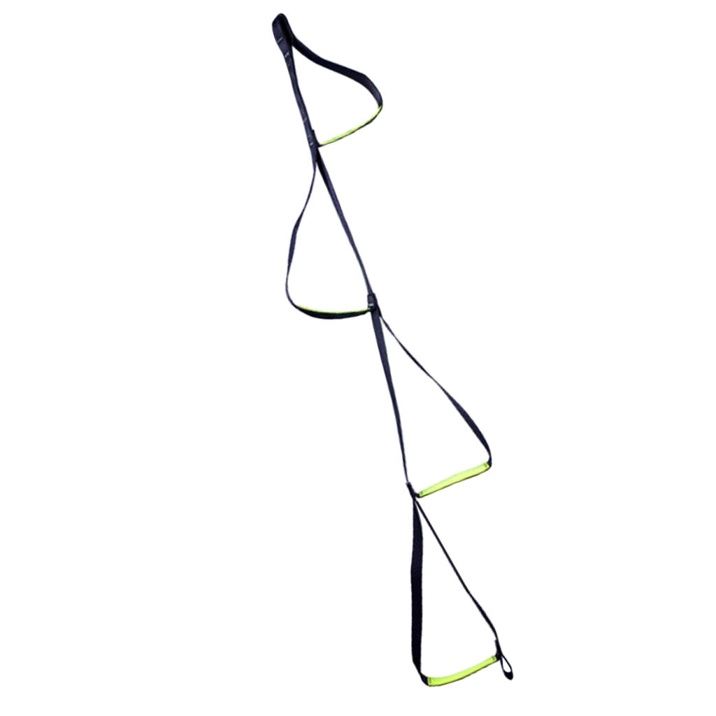 Rock-Climbing Mountaineering Rope Ladder Foot Belt Strap Ascender, 4 Steps